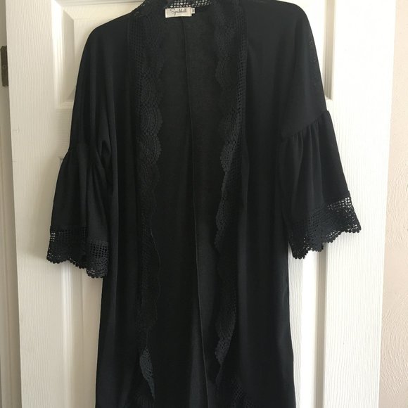 Spadehill Other - Black Lace Edge Duster